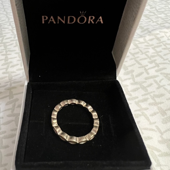 Pandora White Enamel Twist Ring - Picture 3 of 3